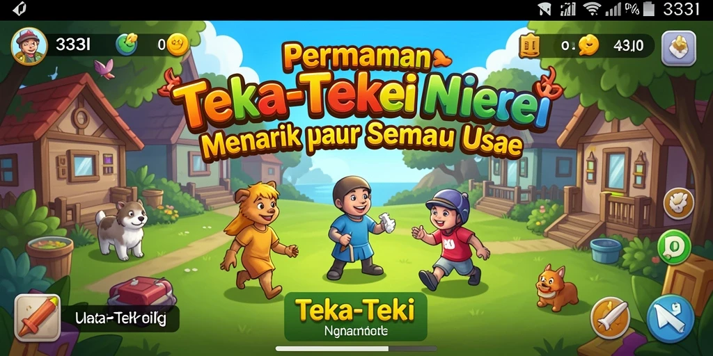 Tampilan antarmuka permainan Teka-Teki 333I yang menarik dan interaktif.
