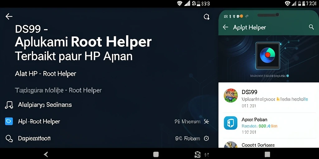 Tampilan antarmuka DS99 dengan fungsi Root Helper yang canggih.
