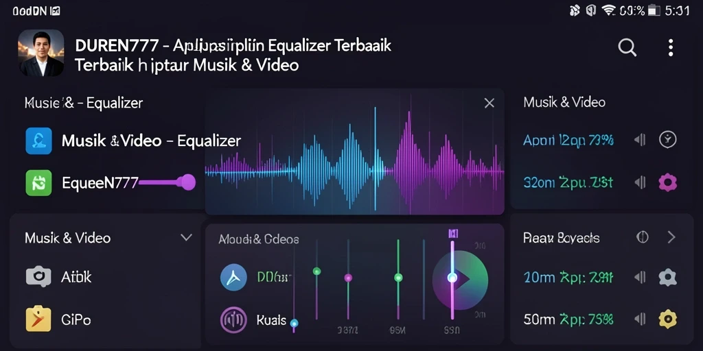Tampilan antarmuka Equalizer DUREN777 yang modern dan responsif.