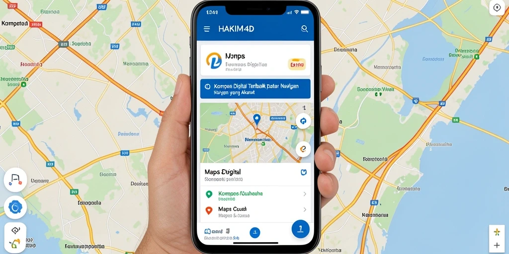 Antarmuka HAKIM4D menampilkan navigasi kompas digital yang jelas dan informatif.