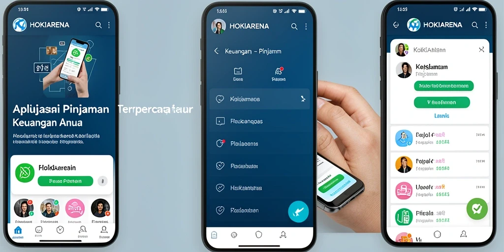 Tampilan antarmuka aplikasi HOKIARENA untuk pengajuan pinjaman.