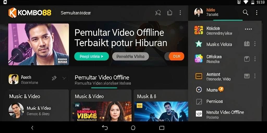 Tampilan antarmuka pengguna KOMBO88 yang intuitif dan menarik.