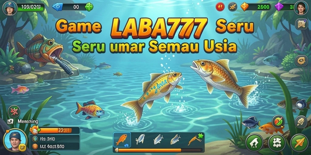 Tampilan antarmuka LABA777 saat menangkap ikan dengan grafis menarik.