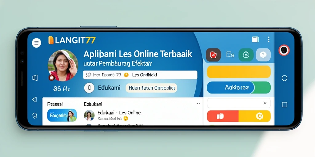 Antarmuka aplikasi LANGIT77 yang modern dan intuitif untuk Les Online.