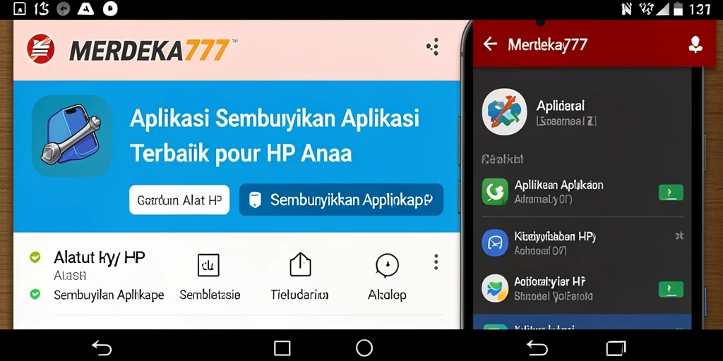 Tampilan utama aplikasi MERDEKA777 untuk menyembunyikan aplikasi.